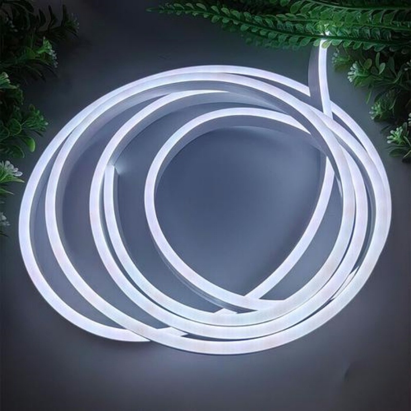 Integrirana LED fleksibilna silikon LED traka, vodootporna za vanjsku upotrebu, s prolazom kabela kroz mekani cijev, linijskog tipa