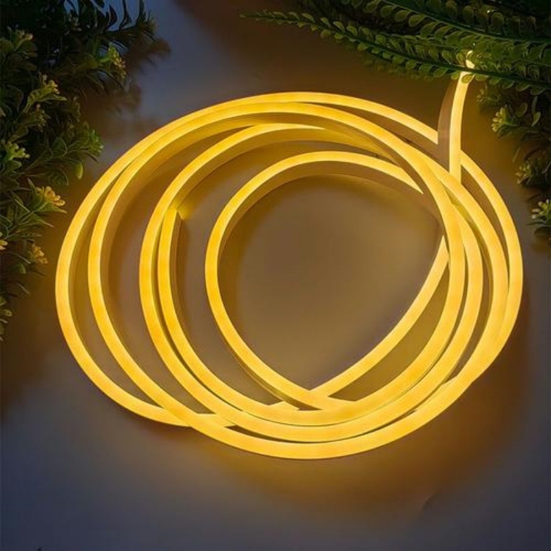 Integrirana LED fleksibilna silikon LED traka, vodootporna za vanjsku upotrebu, s prolazom kabela kroz mekani cijev, linijskog tipa