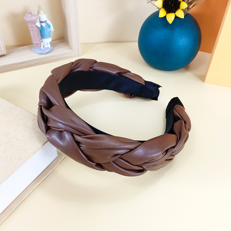 PU koža pleteni traka za kosu, europsko-američkom stilu, protiv klizanja, za žene