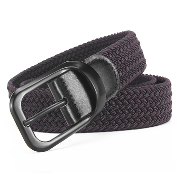 Unisex elastični pojas od platna s aluminijskom kopčom na iglu, bez rupa