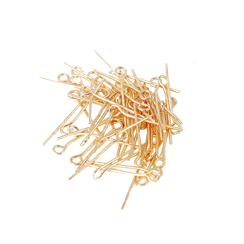 18K zlatno premazane bakrene T-pin igle za izradu nakita – metalni dodaci za DIY