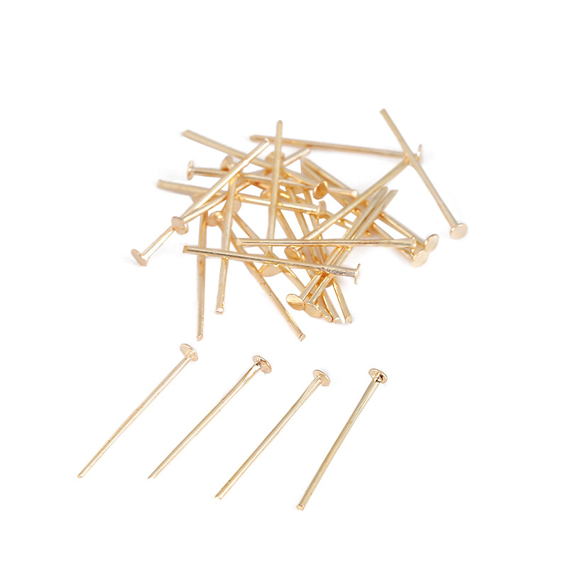18K zlatno premazane bakrene T-pin igle za izradu nakita – metalni dodaci za DIY
