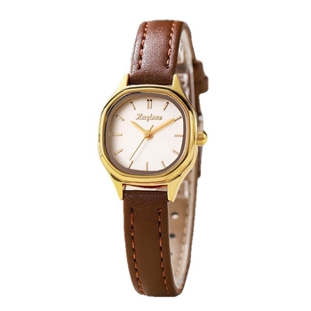 Kyoju Kqn220 Ženski sat s malim brojčanikom, vintage minimalističkog stila, kvarc, PU remen, metalno kućište
