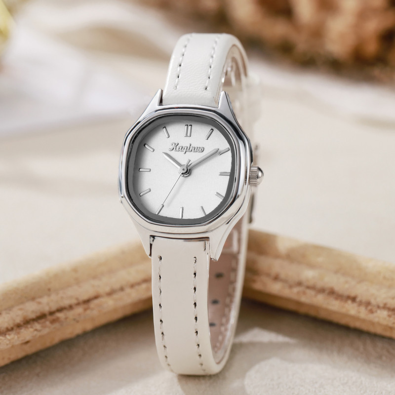 Kyoju Kqn220 Ženski sat s malim brojčanikom, vintage minimalističkog stila, kvarc, PU remen, metalno kućište