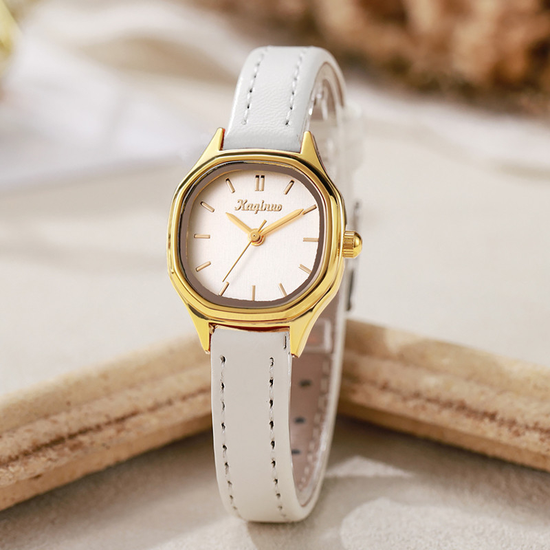 Kyoju Kqn220 Ženski sat s malim brojčanikom, vintage minimalističkog stila, kvarc, PU remen, metalno kućište
