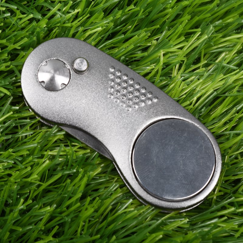 Nova metalna golf sklopiva vilica za greens, aluminijski držač i spiralna opruga od nehrđajućeg čelika – alat za golf loptice