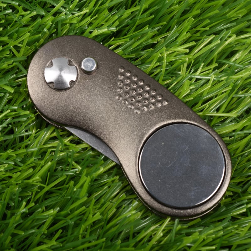 Nova metalna golf sklopiva vilica za greens, aluminijski držač i spiralna opruga od nehrđajućeg čelika – alat za golf loptice