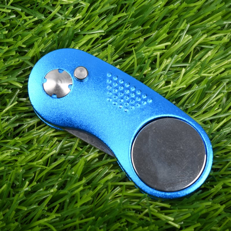 Nova metalna golf sklopiva vilica za greens, aluminijski držač i spiralna opruga od nehrđajućeg čelika – alat za golf loptice