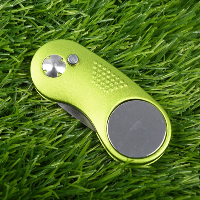 Nova metalna golf sklopiva vilica za greens, aluminijski držač i spiralna opruga od nehrđajućeg čelika – alat za golf loptice