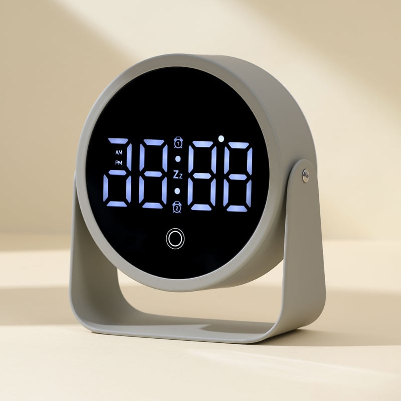 Ceas de birou LED digital ultra-subțire cu alarmă puternică pentru copii și elevi, alimentat la priză, design modern