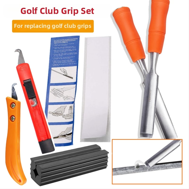 Golfütő markolatának cseréjéhez készült eszköz kettős oldalú ragasztószalag vágásához, DIY műhely-kiegészítő