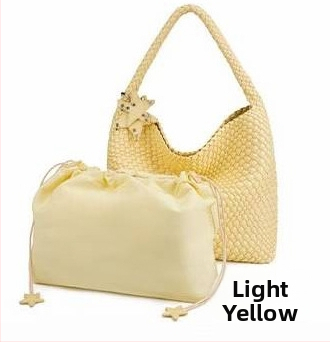 Geantă tote țesută Ecologică, culoare șampanie, capacitate mare, mărime medie, pentru deplasări zilnice, ținută la mână sau pe umăr, modă feminină, design original