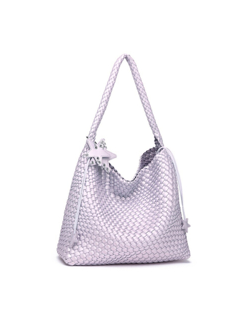 Geantă tote țesută Ecologică, culoare șampanie, capacitate mare, mărime medie, pentru deplasări zilnice, ținută la mână sau pe umăr, modă feminină, design original