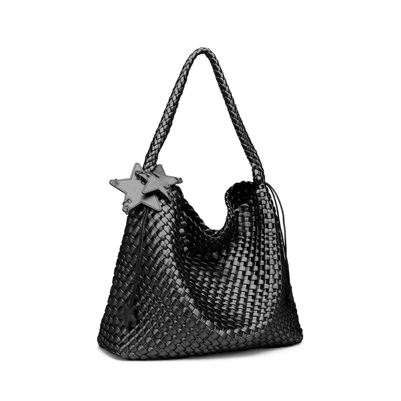 Geantă tote țesută Ecologică, culoare șampanie, capacitate mare, mărime medie, pentru deplasări zilnice, ținută la mână sau pe umăr, modă feminină, design original