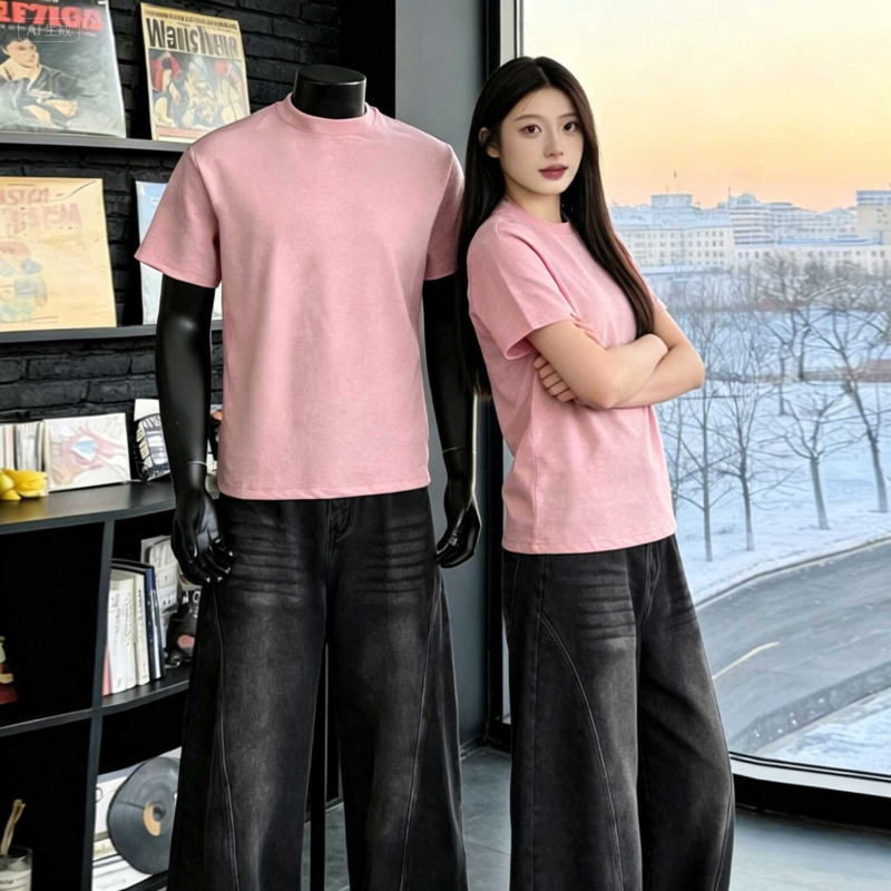 Muški T-shirt kratkih rukava od čistog pamuka, s malim okruglim ovratnikom i rukavima s manžetama, ljeto, Sorona, brzo sušenje, ugodan dodir