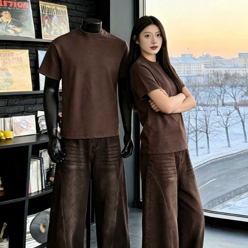 Muški T-shirt kratkih rukava od čistog pamuka, s malim okruglim ovratnikom i rukavima s manžetama, ljeto, Sorona, brzo sušenje, ugodan dodir