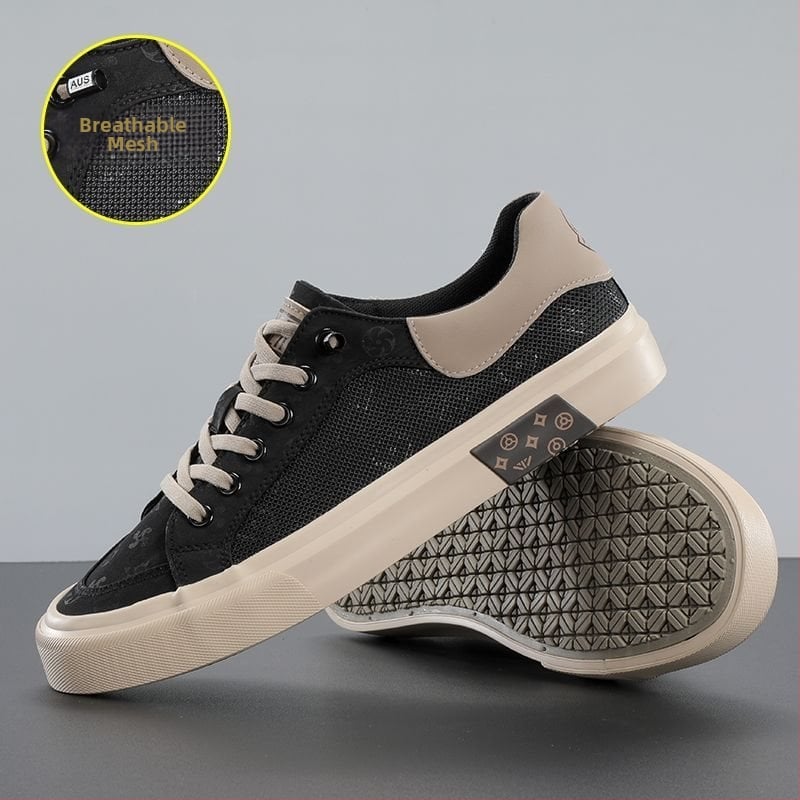 Tavaszi légáteresztő férfi vászoncipők, könnyű mindennapi sneakers