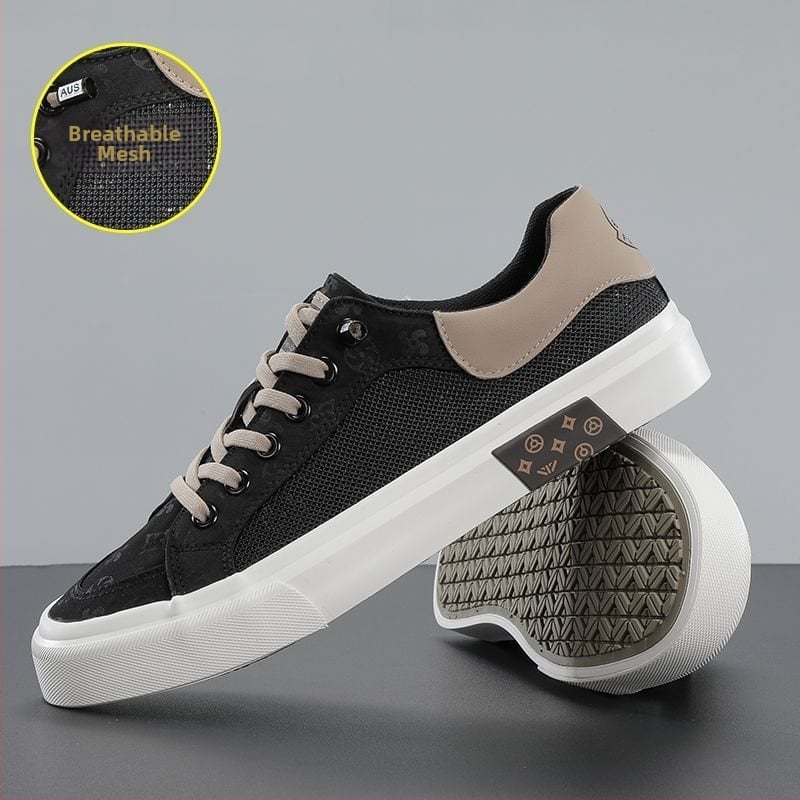 Tavaszi légáteresztő férfi vászoncipők, könnyű mindennapi sneakers