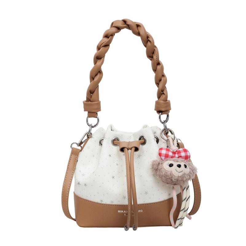 2026 moderna ženska bucket torba – crossbody torba, teksturirana PU koža, XL veličina