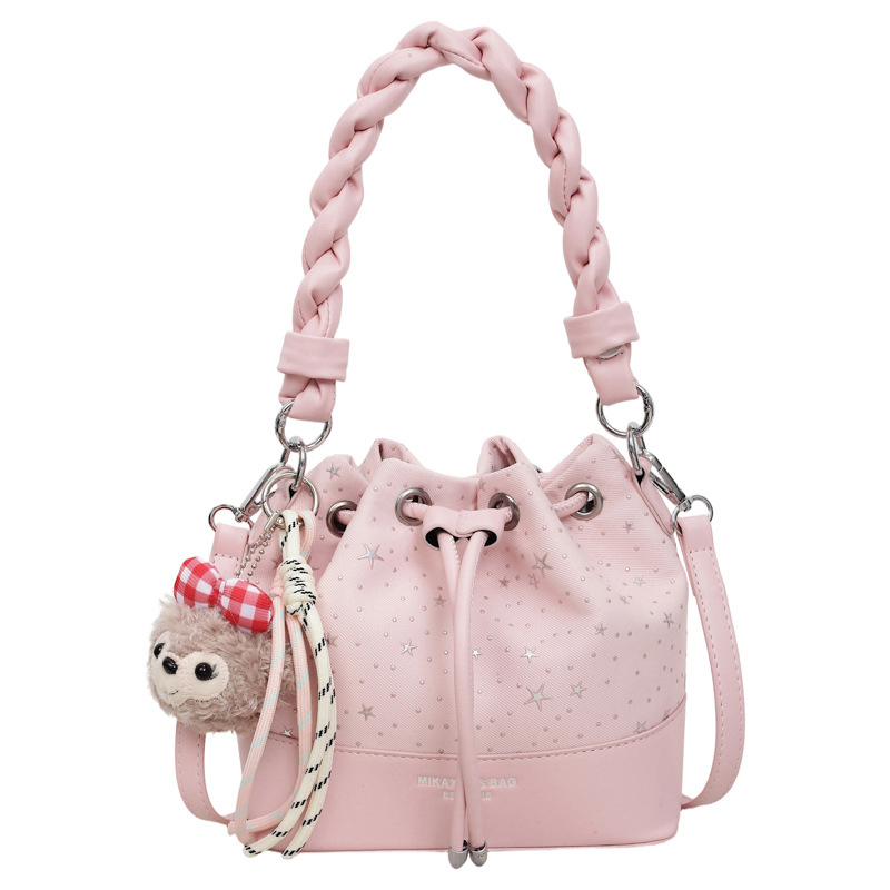 2026 moderna ženska bucket torba – crossbody torba, teksturirana PU koža, XL veličina