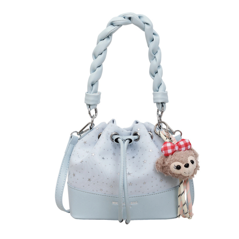 2026 moderna ženska bucket torba – crossbody torba, teksturirana PU koža, XL veličina