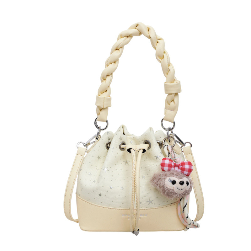 2026 moderna ženska bucket torba – crossbody torba, teksturirana PU koža, XL veličina