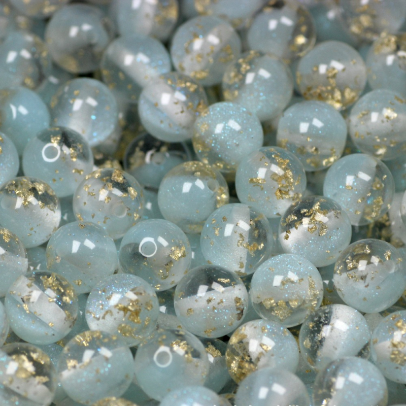 12 mm smola kuglice sa glitterom i zlatnom folijom, okrugle perle s motivom zvjezdano neba za DIY narukvice, lanac za mobitel i privjesak za auto – dodatni materijal
