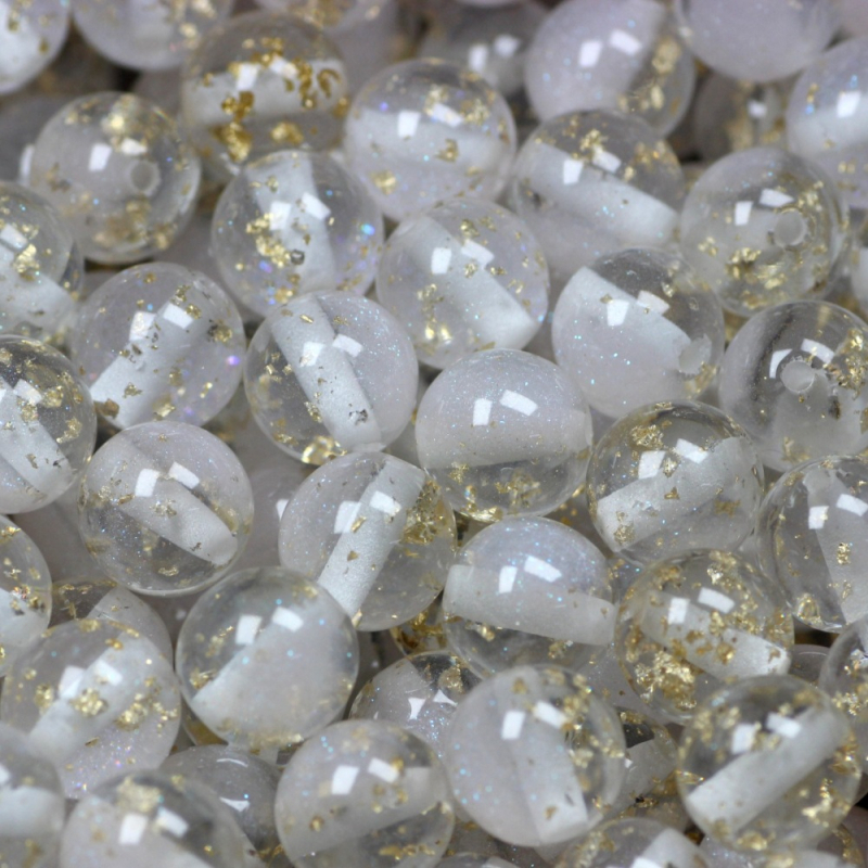 12 mm smola kuglice sa glitterom i zlatnom folijom, okrugle perle s motivom zvjezdano neba za DIY narukvice, lanac za mobitel i privjesak za auto – dodatni materijal