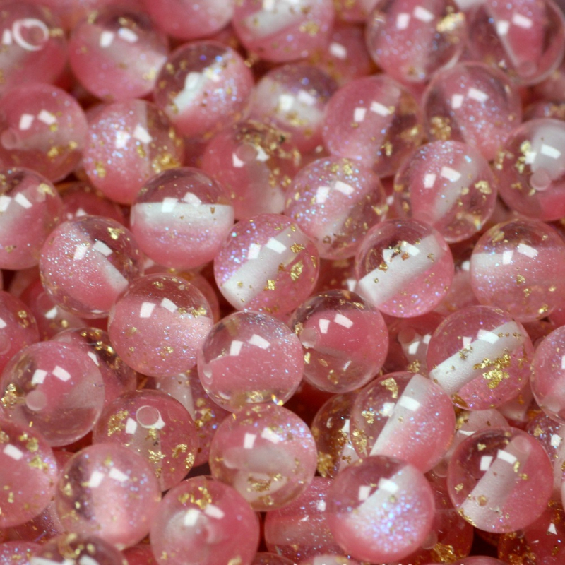 12 mm smola kuglice sa glitterom i zlatnom folijom, okrugle perle s motivom zvjezdano neba za DIY narukvice, lanac za mobitel i privjesak za auto – dodatni materijal