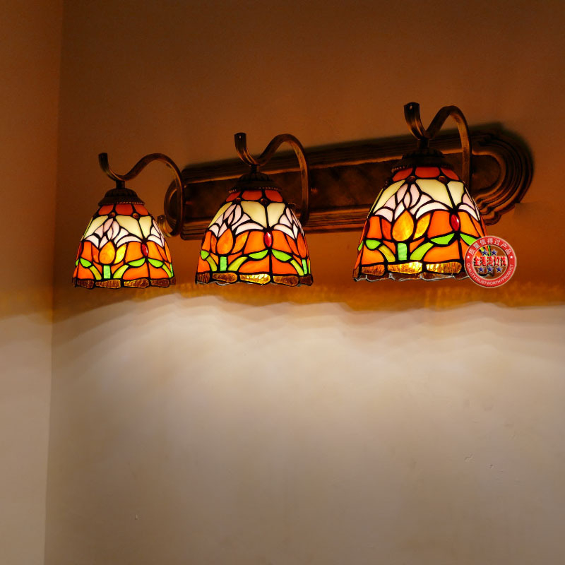 Tiffany stil zidna svjetiljka, vintage američki seoski dizajn za spavaću sobu, hodnik, balkon i kupaonu