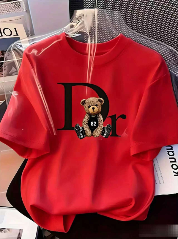 Unisex pamukasta majica kratkih rukava s okruglim izrezom, lagan kroj, karikaturni print