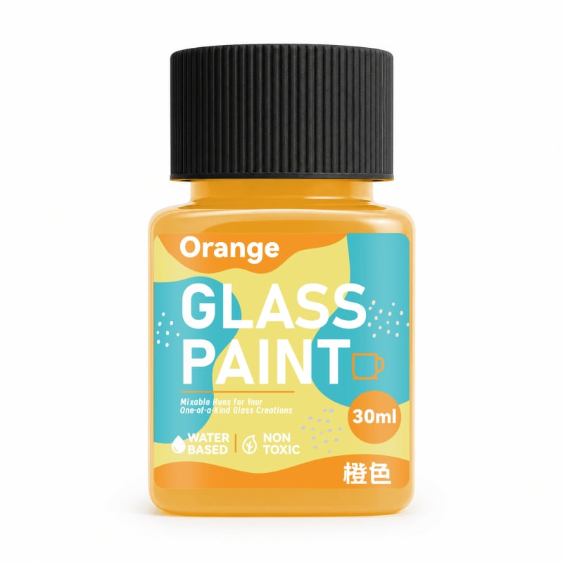 Σετ διαφανών χρωμάτων για γυαλί, 30 ml, για DIY γκράφιτι σε γυάλινη επιφάνεια, γραμμές και γκουάς