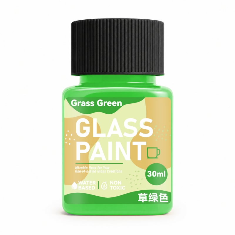 Σετ διαφανών χρωμάτων για γυαλί, 30 ml, για DIY γκράφιτι σε γυάλινη επιφάνεια, γραμμές και γκουάς