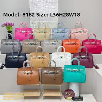 Geantă de damă cu textură lychee și finisaj platinat, nou model de modă, geantă mare în stil Kelly, pentru umăr sau crossbody, potrivită miresei