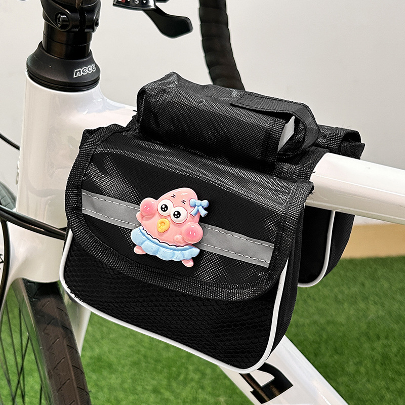 Τσαντάκι μπροστινού πλαισίου ποδηλάτου, μεγάλη χωρητικότητα, αδιάβροχο, χαριτωμένο σχέδιο καρτούν