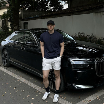 Muški slim-fit T-shirt kratkih rukava tamnoplave boje, Sorona hlađenje, ljeto, brzo sušenje