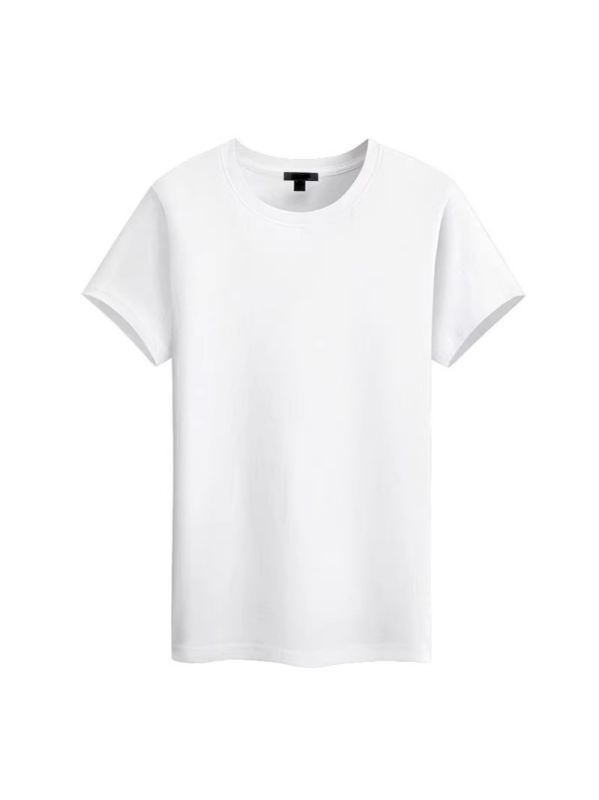 Muji-stil muška ljetna T-shirt s kratkim rukavima, bijela, okrugli izrez, casual
