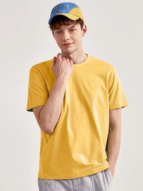 Muji-stil muška ljetna T-shirt s kratkim rukavima, bijela, okrugli izrez, casual