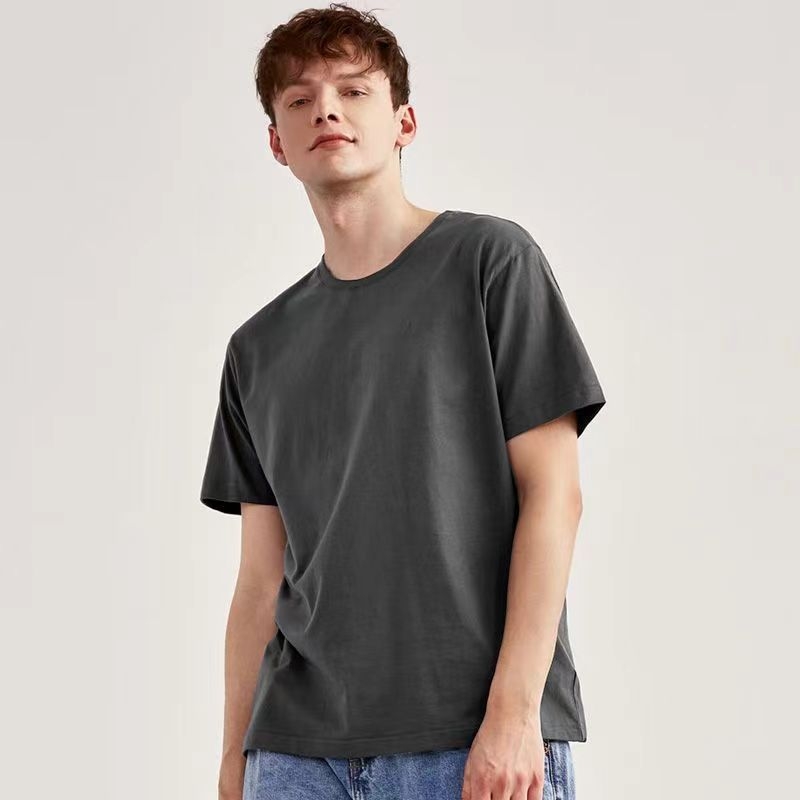 Muji-stil muška ljetna T-shirt s kratkim rukavima, bijela, okrugli izrez, casual