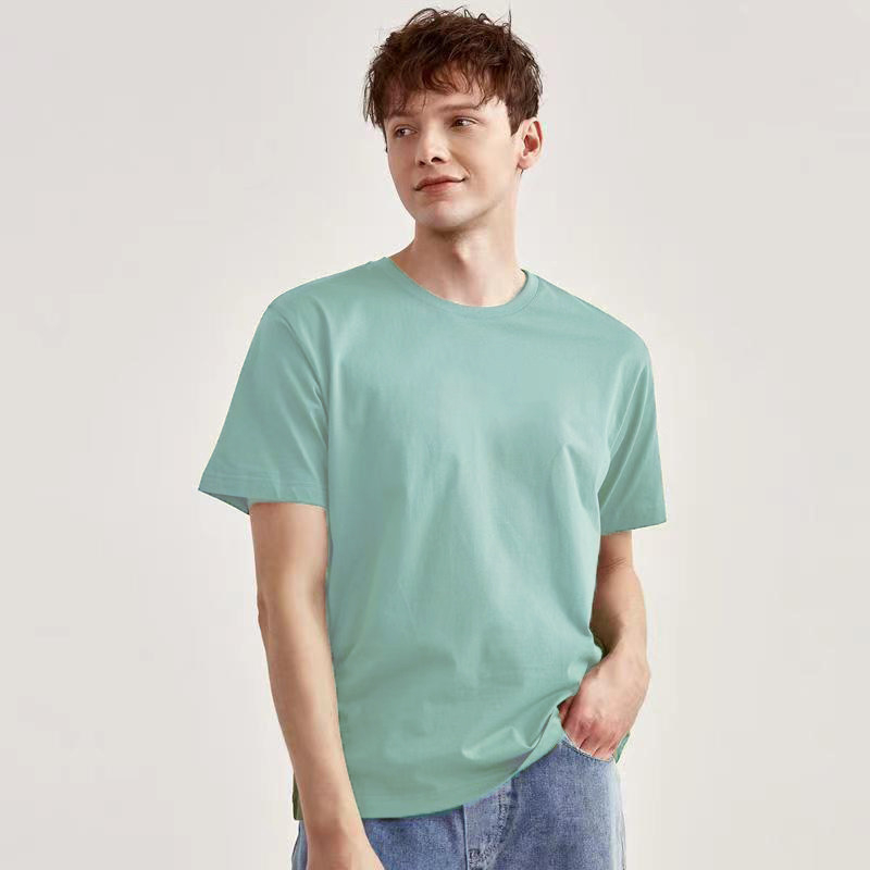 Muji-stil muška ljetna T-shirt s kratkim rukavima, bijela, okrugli izrez, casual
