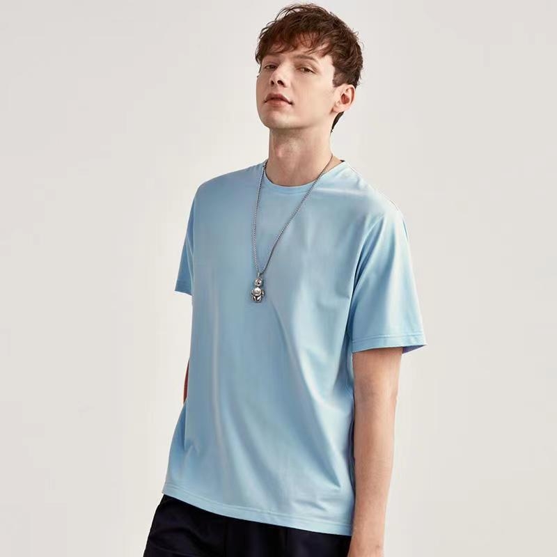 Muji-stil muška ljetna T-shirt s kratkim rukavima, bijela, okrugli izrez, casual