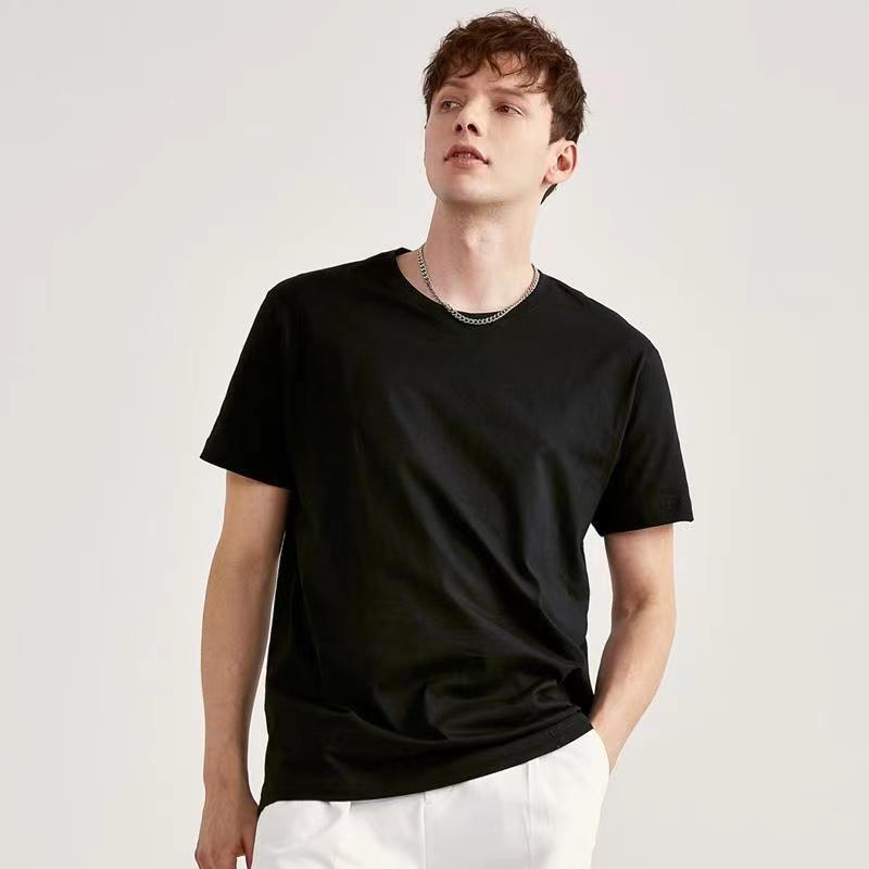 Muji-stil muška ljetna T-shirt s kratkim rukavima, bijela, okrugli izrez, casual