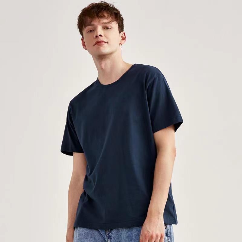 Muji-stil muška ljetna T-shirt s kratkim rukavima, bijela, okrugli izrez, casual