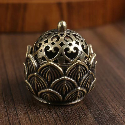 Porcelánová sada na osem mini mosadzných kadidiel a šálok na čaj na domáce použitie