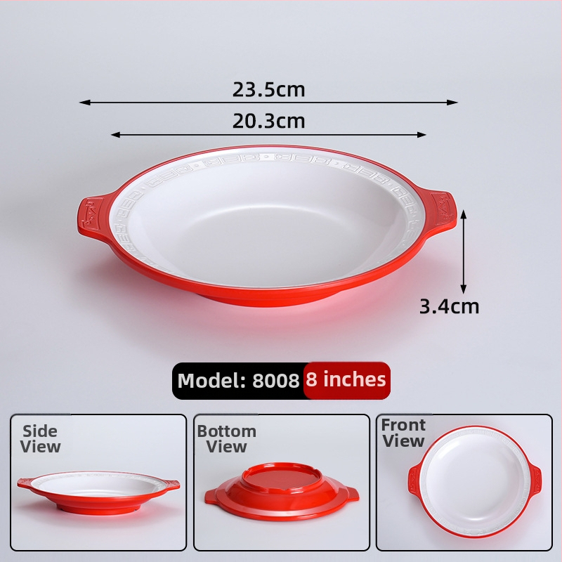 Melamínový tanier na raky, odolný voči pádu na grilovanie a morské plody, veľký tanier podobný porcelánu na komerčné použitie