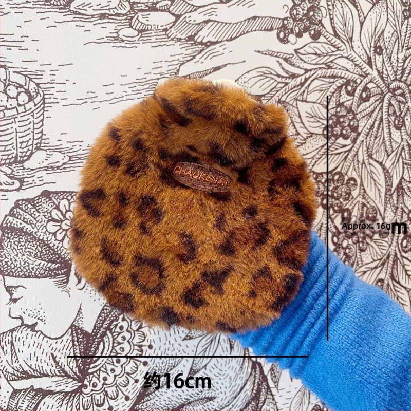 Zimná termofľaša s leopardím vzorom, prémiová plyšová, prenosná