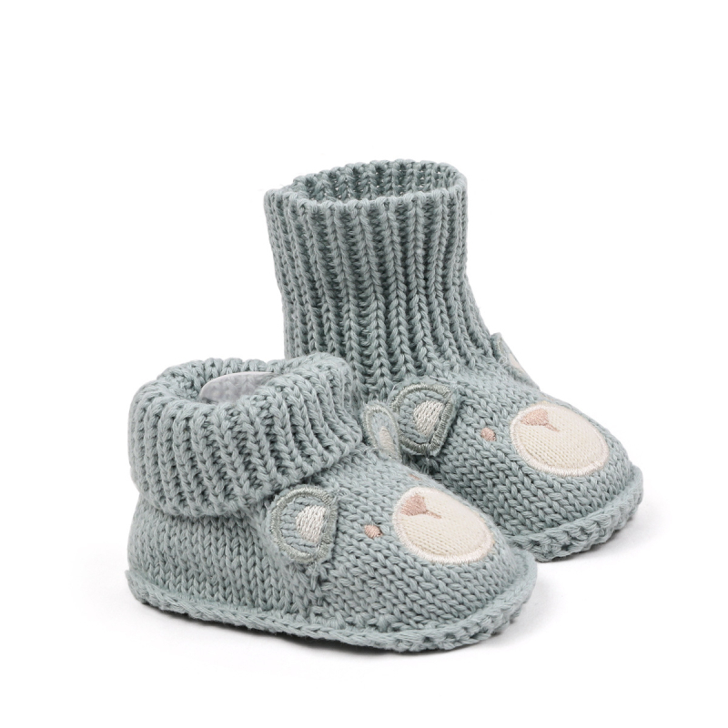 Pantofi de bebeluș cu model desen animat, tricot din lână, moi și confortabili, 0–3 luni