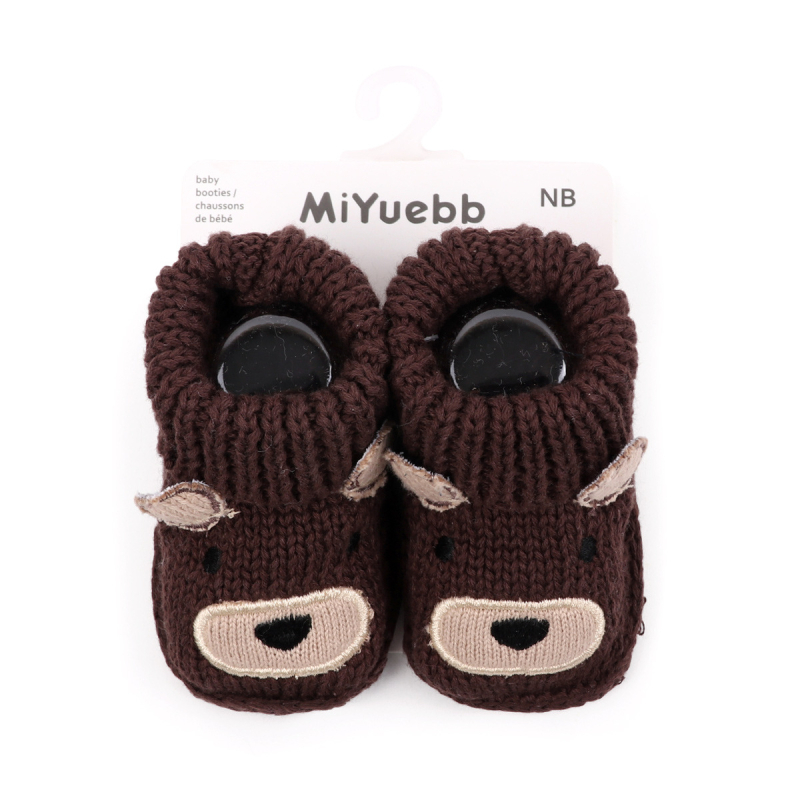 Pantofi de bebeluș cu model desen animat, tricot din lână, moi și confortabili, 0–3 luni