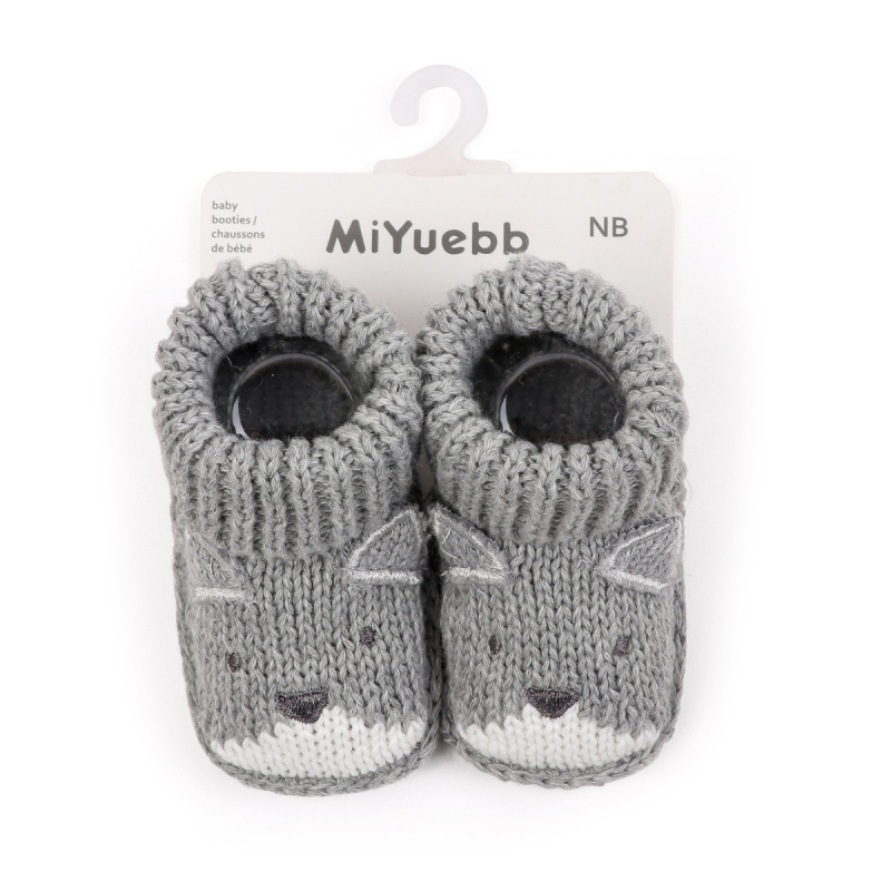 Pantofi de bebeluș cu model desen animat, tricot din lână, moi și confortabili, 0–3 luni