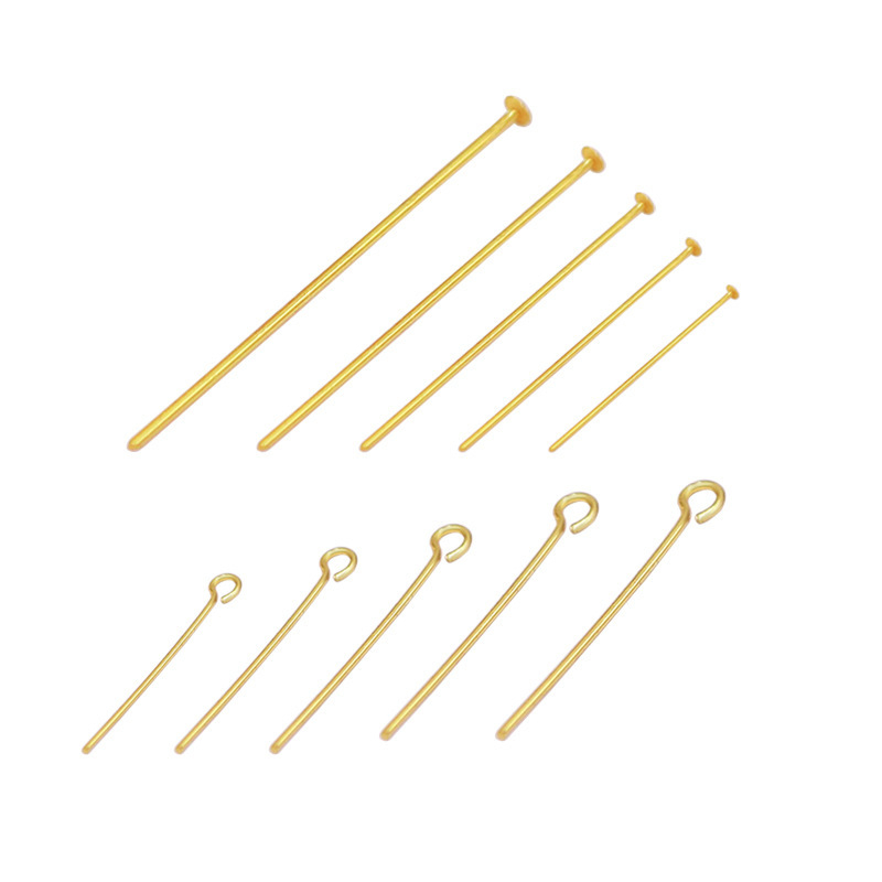 Kopper premazan 18K zlatnog tona, perle igle s T-oblikom, žica 0,7 mm, DIY komponente za nakit